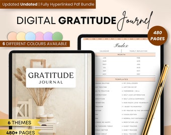 Digital Daily Gratitude Journal, Undated Goodnotes Grattitude Journal, Mindfulness Journal, Ipad Journal, Notability Journal, Digital Dairy