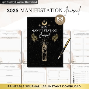 Printable Manifestation journal, manifestation journal for women, law of attraction journal, gratitude journal, dream life planner