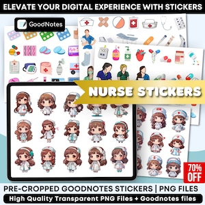 250+ Nurse stickers, Nurse Png stickers, Nurse svg bundle, Sticker bundle, Nursing & Healthcare stickers, Healthcare sticker design