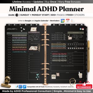 All-in-One Digital Planner 2024, 2025, 2026, Digital Planner, Digital Journal, Digital Goodnotes Template, Weekly, Daily Planner, Notability