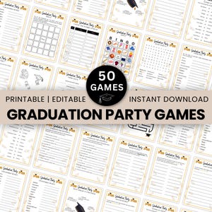 2025 Graduation Party Games, Graduation Games, Class of 2025 Graduation Games, College Grad Party, High School Graduation, Grad Night Games