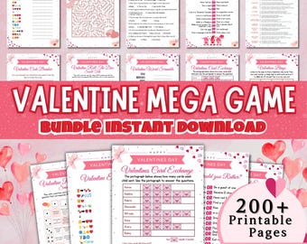 Valentine's Day Game Bundle: Trivia, Riddles, Feud (PDF Download)