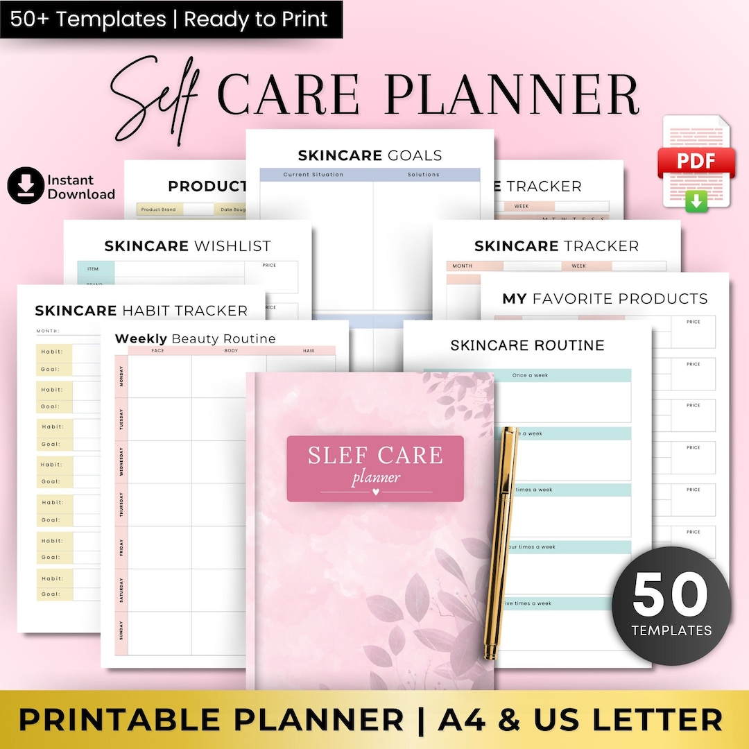 Digital Self Care Planner: Wellness, Skincare, Mindfulness (PDF) - Etsy
