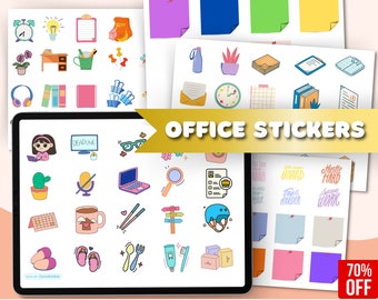 Büro PNG Aufkleber | Digitale Planung, GoodNotes (Digitaler Download)