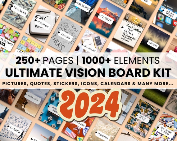 The Ultimate Digital Vision Board Kit. Manifesting Journal. Vision Board  Kit. Manifesting Bundle. Journal Kit. Mood Board. 2024 Vision Board 