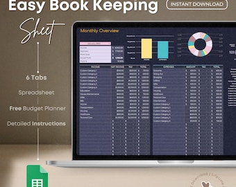 Small Business Bookkeeping Template: Google Sheets Income & Expense Tracker (Digital Download)