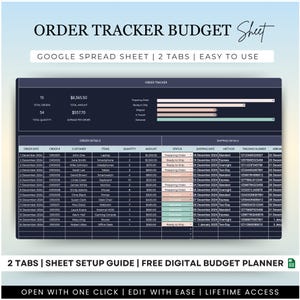 Order Tracker Google Sheet: Small Business Management Template (Digital Download)
