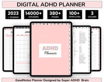 ADHD Digital Planner, ADHD Planner Adult, ADHD Journal, Adhd Planner, Digital Planner, Adhd Productivity Planner, Life Planner