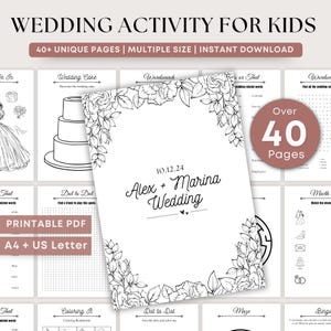 Kids Wedding Activity Pack Wedding Coloring Book Wedding Activity Book Children&#39;s Wedding Activity Book Kids Reception Table Activities