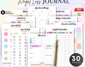 Rainbow Weight Loss Journal: Printable Fitness Tracker (PDF)