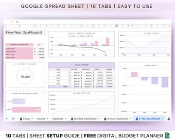 Easy Bookkeeping Template: Small Business Google Sheet (Digital Download)