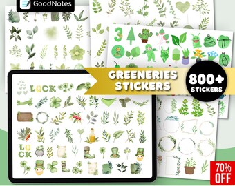 Boho Botanical Stickers: 800+ Digital Planner Stickers for Goodnotes (PNG)