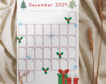 2025 Kinder Kalender Printable: Monatsplaner (PDF)