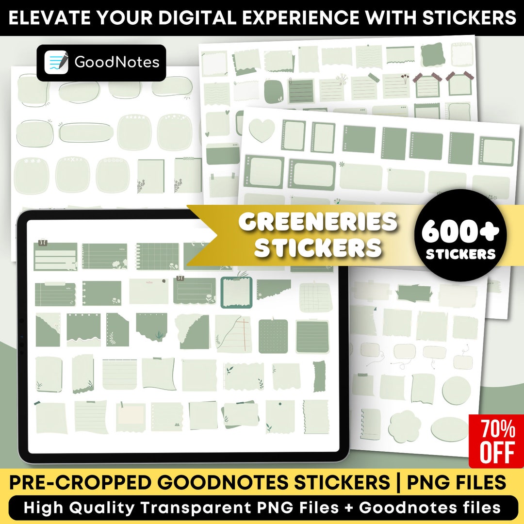 Boho Botanical Stickers for Goodnotes: Digital Planner PNG (digital ...