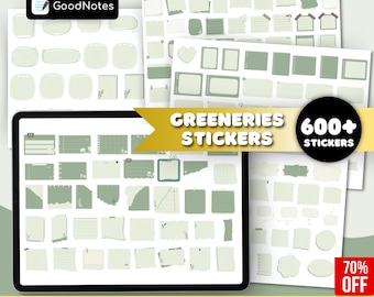 Boho Botanical Stickers for Goodnotes: Digital Planner PNG (Digital Download)