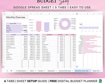 Small Business Bookkeeping Template: Google Sheets Income & Expense Tracker (Digital Download)