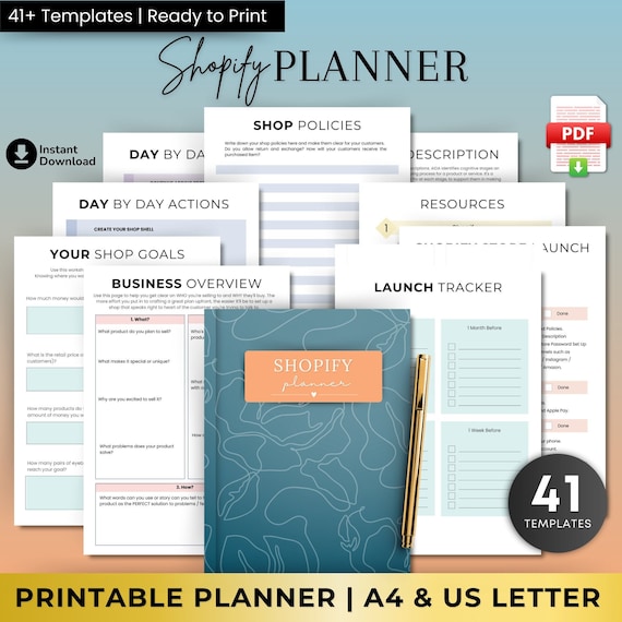 Shopify Store Planner: E-commerce Business Checklist (Digital Download)