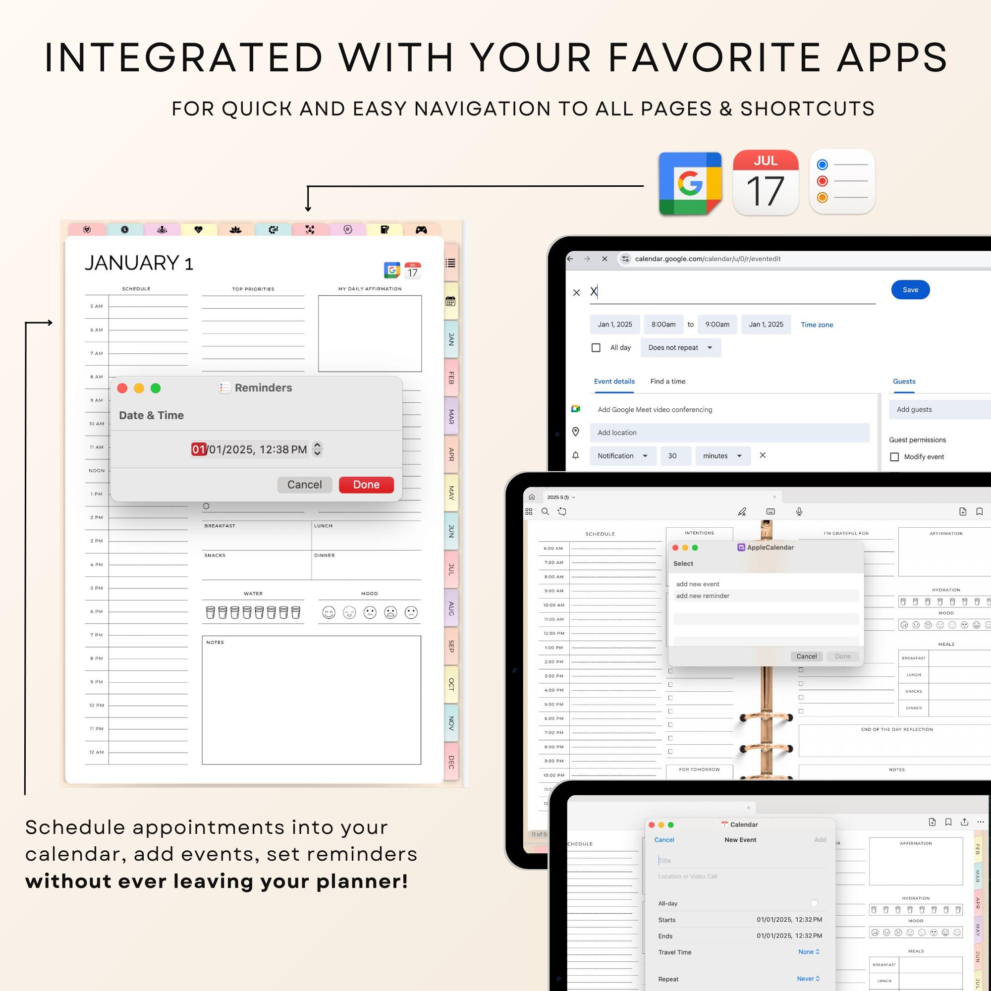 All-in-one Digital Planner Bundle 2025 2026 2027, Goodnotes Hyperlinked ...