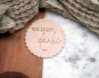 We say thank you / Wedding / Cookie stamp / Stamp / Fondant / Cutter / Embosser / Cookie Stamp / Cutter / Cookie cutter / Thank you