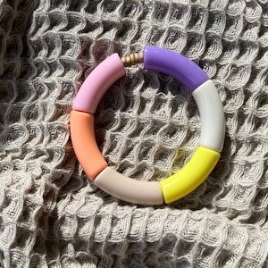 Bracelet | Bangle | Bracelets | Bracelet | colorful | Summer | Ceramic beads | Loop | Acrylic beads | Trend