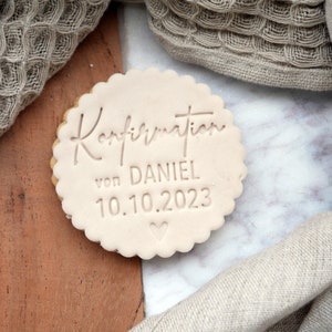 Confirmation / Cookie stamp / Stamp / Fondant / Cutter / Embosser / Cookie stamp / Cutter / Cookie cutter / Personalized / Gift