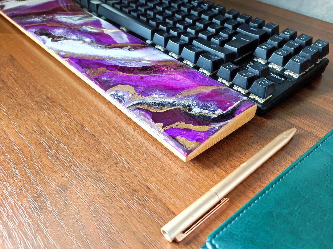 Keyboard Wrist Rest Resin Wood and Resin Wrist Rest Keyboard Etsy