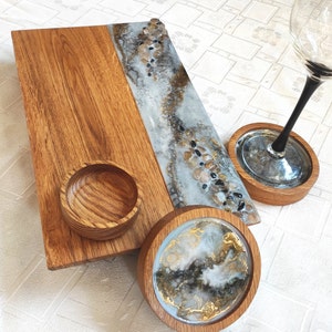 Sushi-Servierset aus Harz, Sushi-Servierplatte aus Marmorharz, Kosten & Brett für Sushi, Servieren von Speisen im japanischen Stil, personalisiertes Sushi-Geschenk