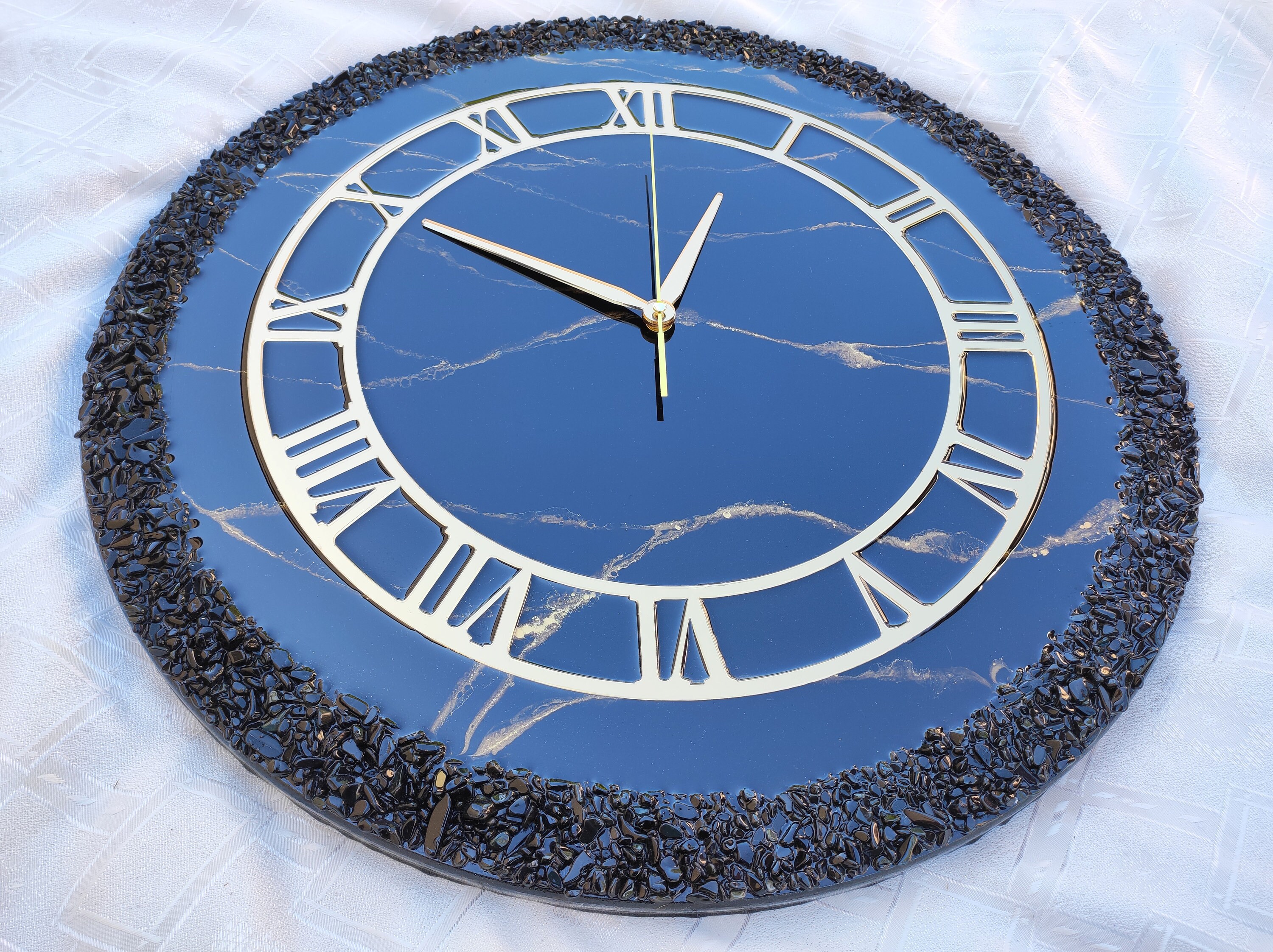 Oversized Clock Black and Gold 20 Inch Wall Clock Large Etsy UK