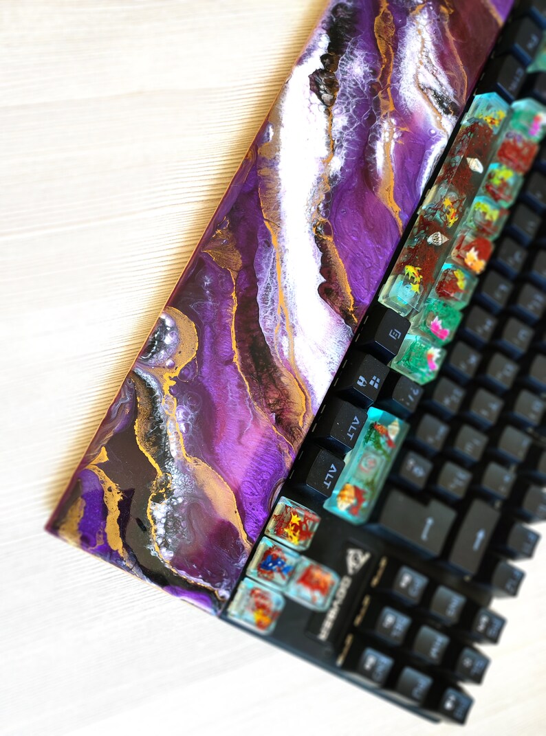 Keyboard Wrist Rest Resin Wood and Resin Wrist Rest Keyboard Etsy