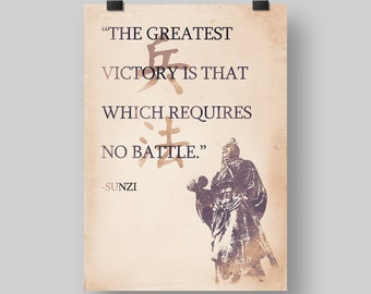 Sunzi / Sun Tzu / Sun Zu Quote / The Art of War A3 - Digital Printable Wall Art