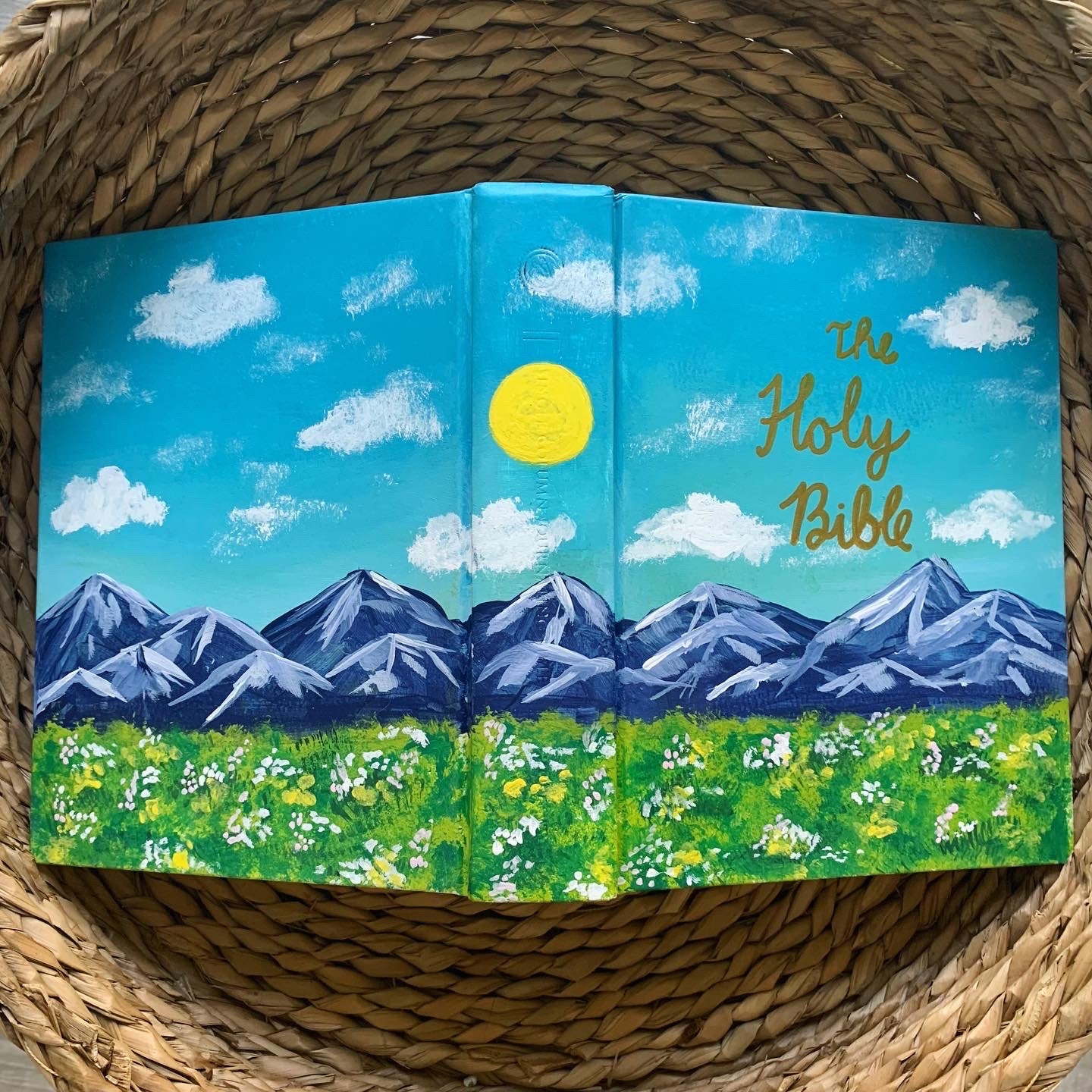 Mountain Meadow Hand Painted Bible ESV Journaling Etsy