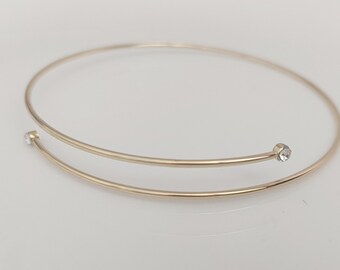 Gold Tone Arm Cuff various Rhinestone designs