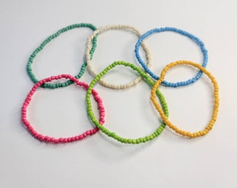 Set of 6 Summer beaded bracelets