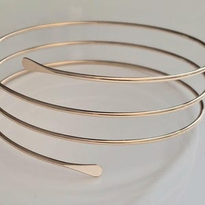 Gold Tone Arm Cuff Plain Springy design