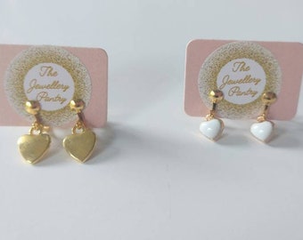 Clip on earrings kids/non pierced Gold Coloured