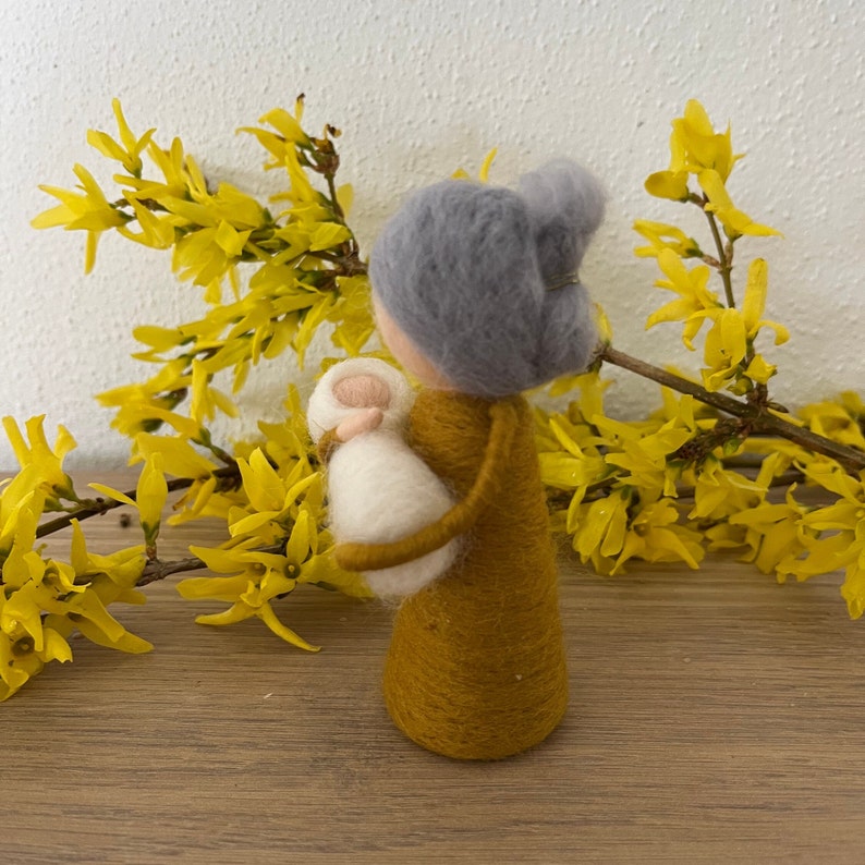 Felt figure gift thank you midwife birth baptism image 2