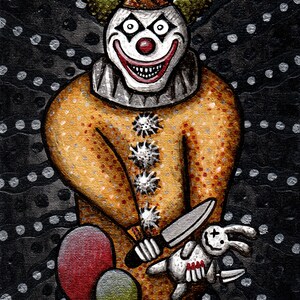 Creepy Clown Art, Printable Art, Scary Clown, Creepy Clowns, Killer Clown, Gothic Art, Goth Art, Spooky Art, Halloween Art, Horror Art