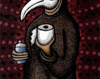 Funny Plague Doctor, Plague Doctor Art Print, Printable Art, Art Print, Art Print, Gothic Art, Goth Art, Spooky Art, Halloween Art, Funny Art