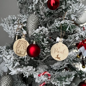 personalisierte Kugel, Weihnachtskugel, Holzkugel, personalisierte Holzkugel