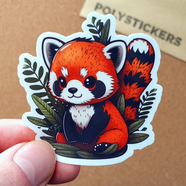 Red Panda Sticker, Cute Panda Sticker, Cute Sticker, Panda Sticker, Animal Sticker, Panda Lover, Panda Gift, Animal Gift, Laptop Sticker