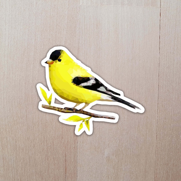 American Goldfinch Sticker | Vibrant Waterproof Vinyl Sticker For Waterbottle, Laptop, Bike, Car, Notebook | Gift Idea For Kids And Friends