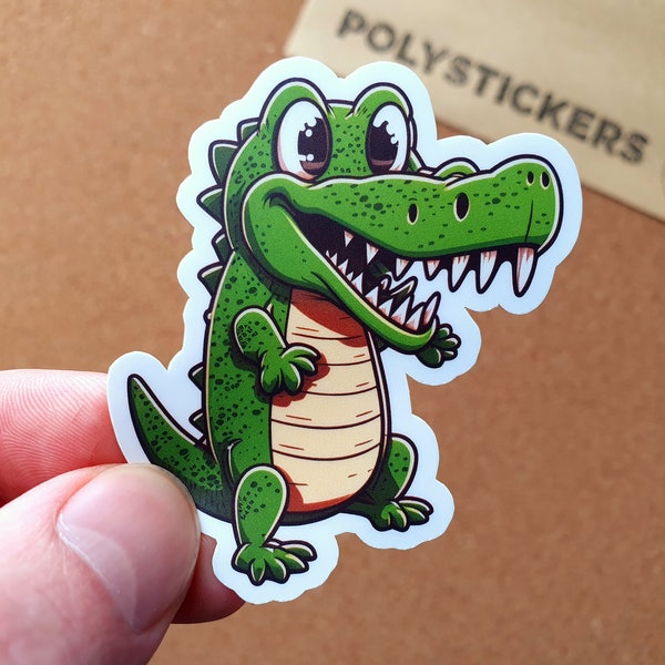 Cute Crocodile Sticker, Crocodile Sticker, Cartoon Sticker, Cartoon Crocodile Sticker, Cute Sticker, Animal Sticker, Sticker For Kids