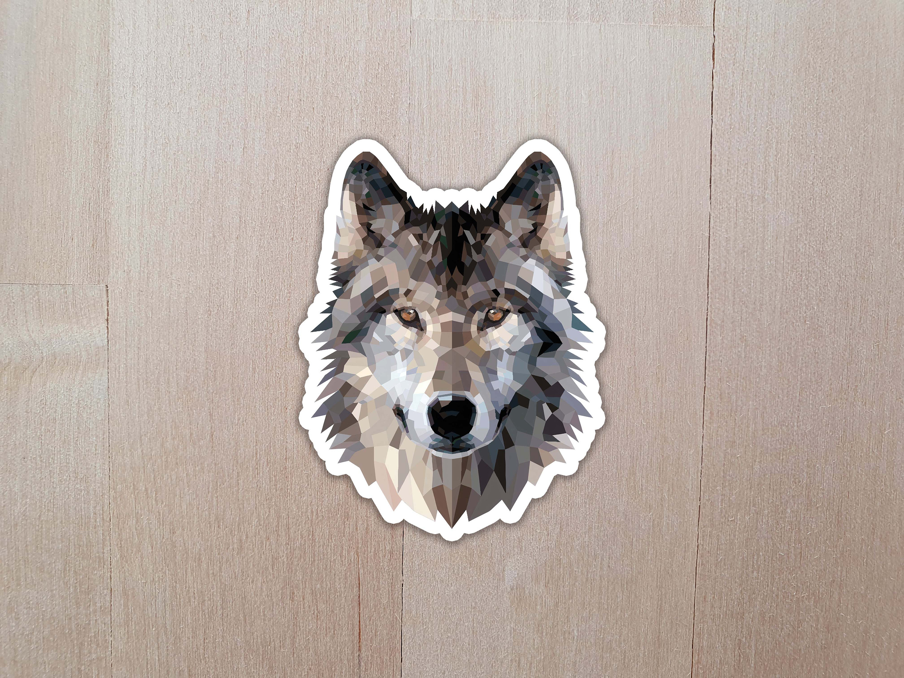 Wolf Sticker, Galaxy Sticker, Animal Sticker, Laptop Stickers