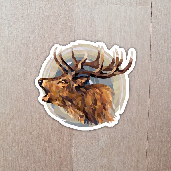 Elk Sticker | Moose Sticker | Deer Sticker | Animal Sticker | Forest Animal | Wild Animal | Animal Gift | Animal Lover | Laptop Sticker