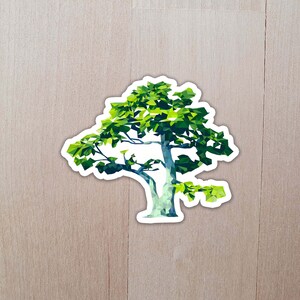 Big Green Tree Sticker | Vibrant Waterproof Vinyl Sticker For Waterbottle, Laptop, Bike, Notebook, Journal | Gift Idea For Kids And Friends