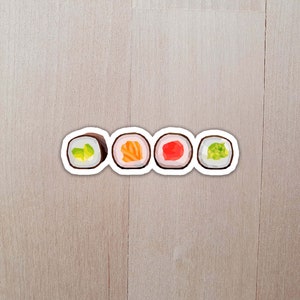 Sushi Sticker | Vibrant Waterproof Vinyl Sticker For Waterbottle, Laptop, Bike, Car, Notebook, Journal | Gift Idea For Kids And Friends