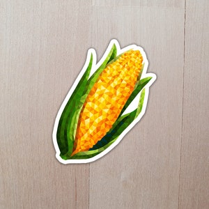 Corn Cob Sticker | Vibrant Waterproof Vinyl Sticker For Waterbottle, Laptop, Bike, Car, Notebook, Journal | Gift Idea For Kids And Friends