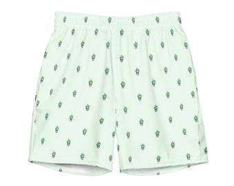 Men&#39;s Mid-length Swim Trunks Shorts Happy Cactus Urban Classics