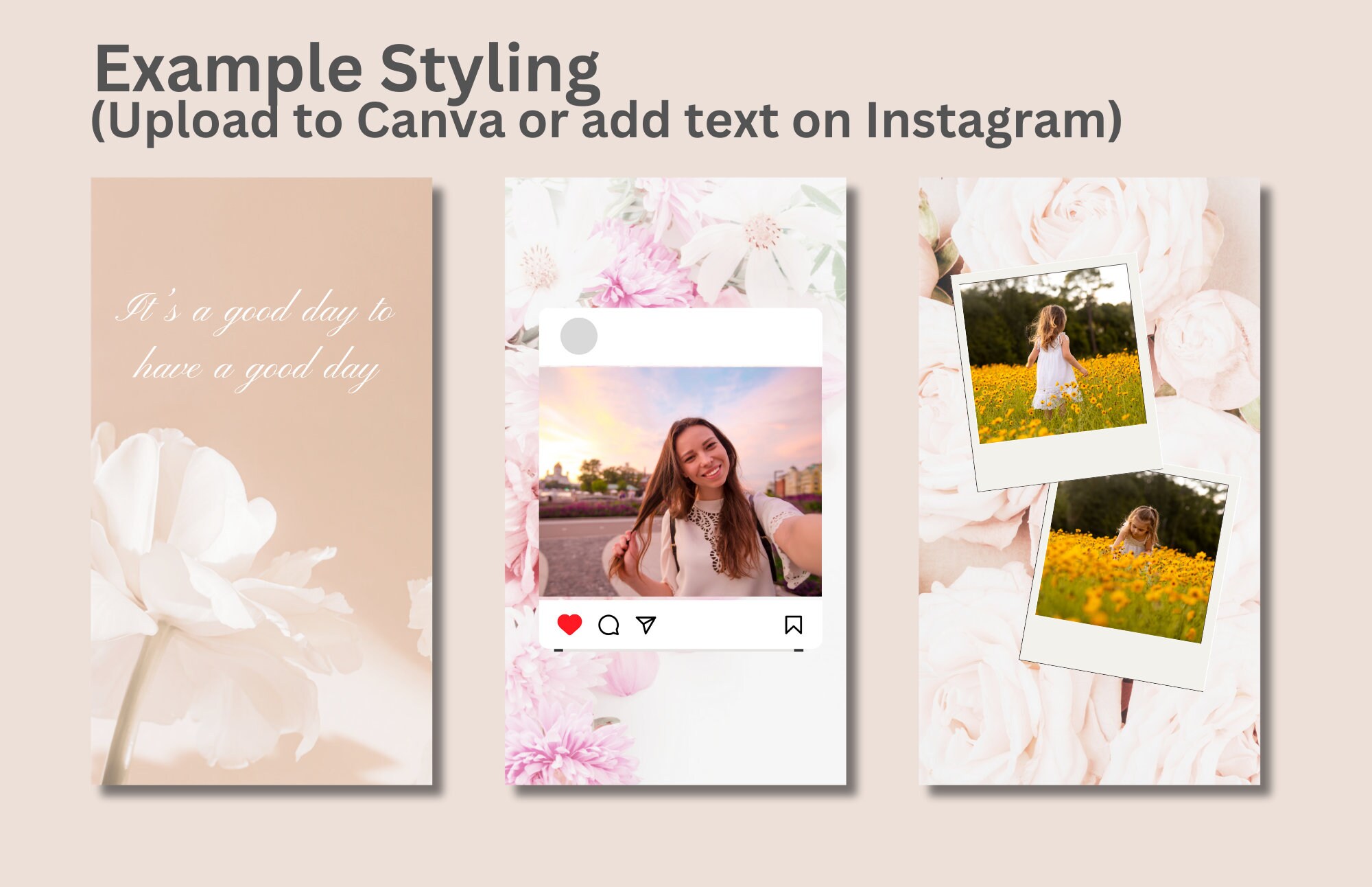 Instagram Story Background Wallpaper Templates Florals - Etsy