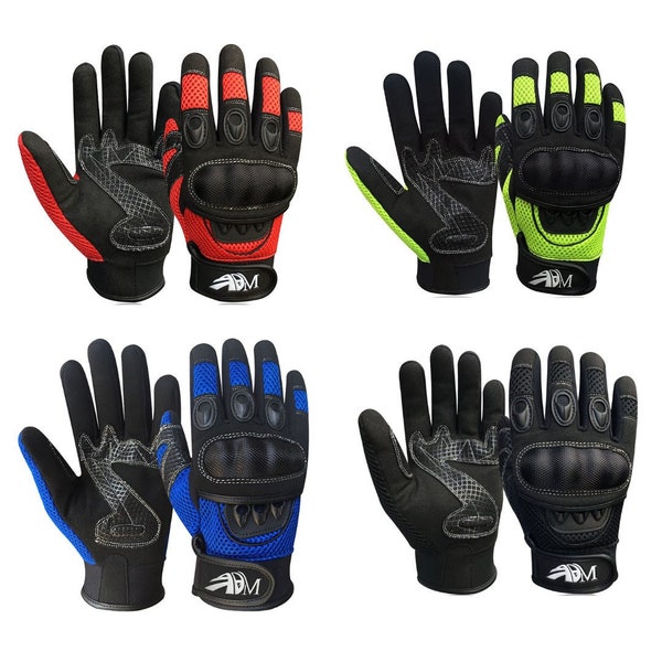 PSS moto gants de sport d’extérieur pour hommes protection des articulations Gants d’été 9001 - Rouge, bleu, fluorescent, couleurs noires